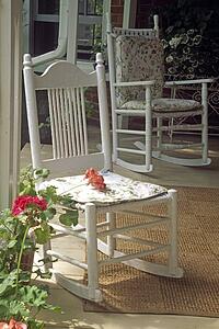 Rocking chairs on country porch 