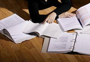 Studying books