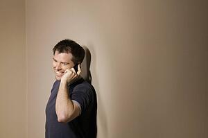 Man holding phone to ear