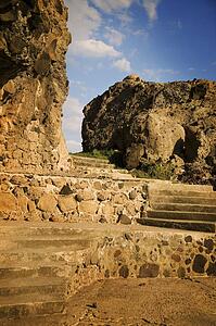 Levels of stone and stairs