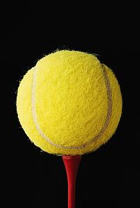Tennis ball on a golf tee