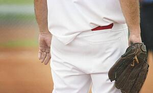 Baseball player's backside