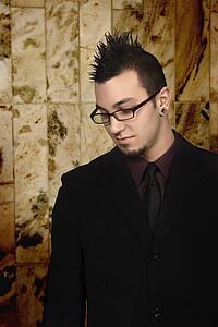Man with a mohawk