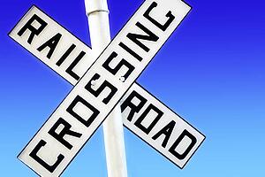 Railroad crossing sign