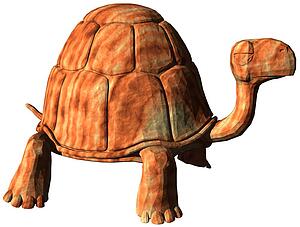 Computer generated cartoon turtle
