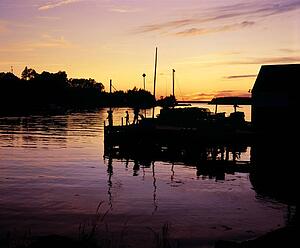 Dock at sunset