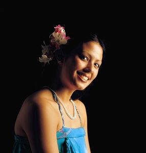 Portrait of Hawaiian woman