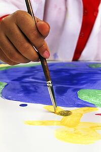 Child painting
