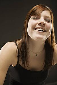 Portrait of a girl laughing