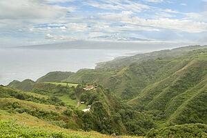 Maui's lush vegetation in Northern coast of Hawaii, USA 