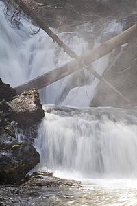 Waterfalls with logs