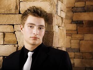 Head and shoulders portrait of a young man