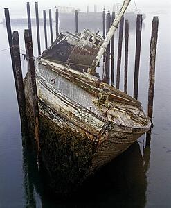A broken boat 
