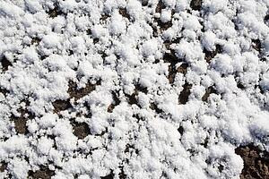 Close up of snow crystals