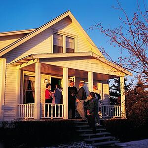 Group meeting at a house