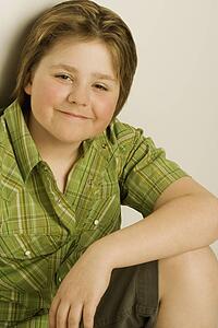 Young boy smiling