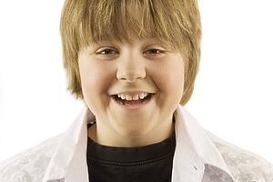 Young boy smiling
