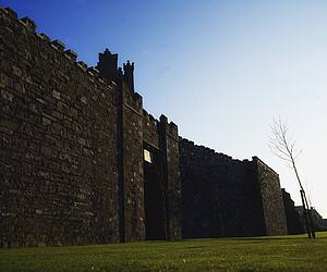 Dublin, preserved stretch of City Wall, Cook Street, Ireland