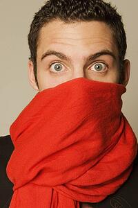 Man wearing a scarf