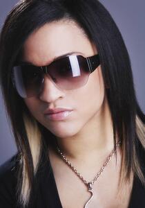Woman wearing sunglasses