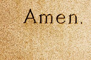 Amen engraved
