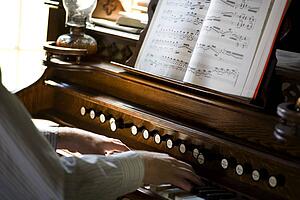 A man playing the piano