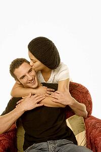Couple hugging