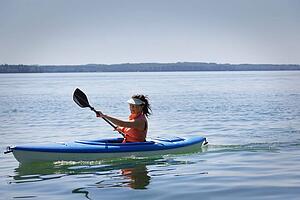 Woman kayaking