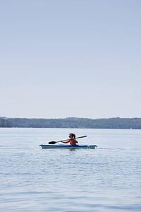 Woman kayaking