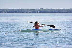Woman kayaking