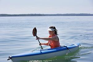 Woman kayaking