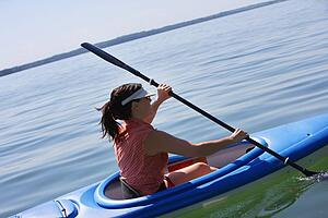 Woman kayaking