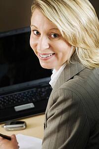 Businesswoman posing for camera