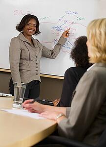 Woman making a business presentation