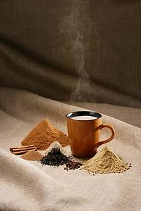 Coffee mug with spices