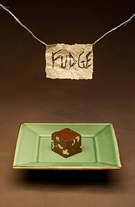 Fudge on a plate