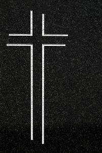 Cross carved on granite