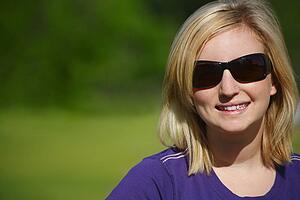 Woman wearing sunglasses