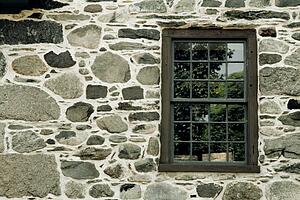 Stone wall with a window