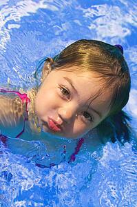 Girl in swimming pool 