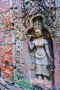 Bas-relief of Hindu myths at Angkor Wat, Angkor, Cambodia