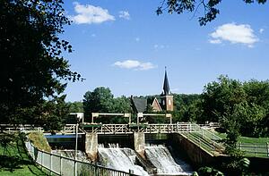 Bridge over a dam, Knowlton, Quebec