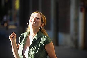 Happy young woman