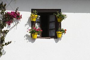 Decorative window in Escalente, Cantabria, Spain