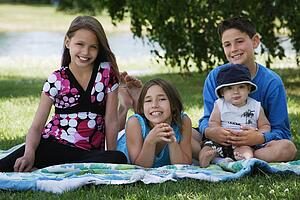 Group of kids sitting together