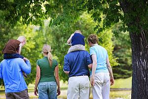 Family walking together