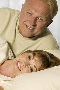 Closeup of retired couple together