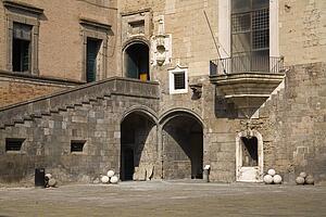 Inner Courtyard, Nuovo Castle, City of Naples, Italy 