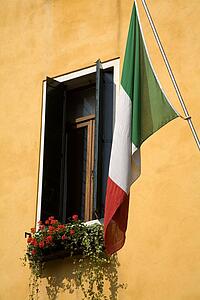Hotel Ala window, Campo di Santa Maria del Giglio, San Marco District, Venice, Italy