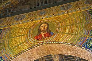 Painted ceilings of a cathedral, City of Messina, Sicily, Italy 